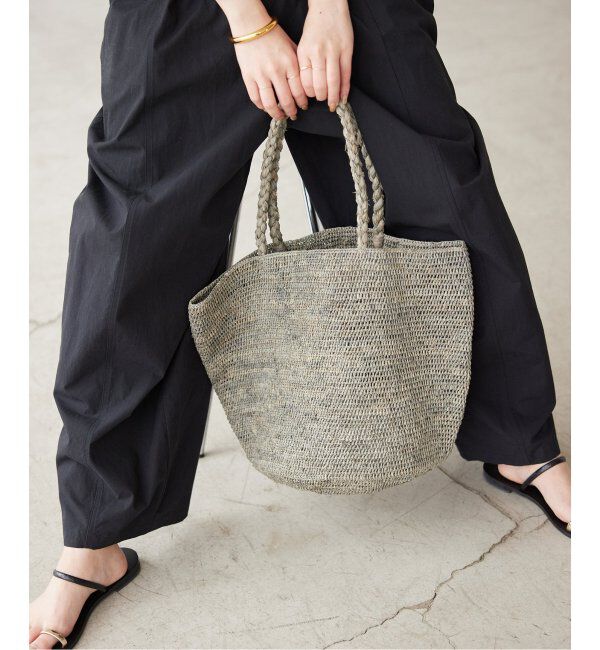 SLOBE IENA「《追加》MADE IN MADA/メイドインマダ ALICE MM BAG」|かごバッグ|グレー