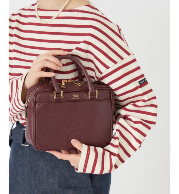 IENA「《追加4》Manuel MILANO/マニュエルミラノ レザーバッグ」|ハンドバッグ|ボルドー