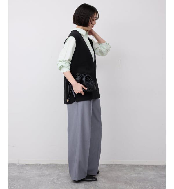 SLOBE IENA「ダブルフェイスコットンニットベスト」|ベスト・ジレ|