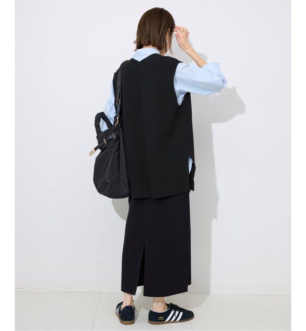 SLOBE IENA「ダブルフェイスコットンニットベスト」|ベスト・ジレ|