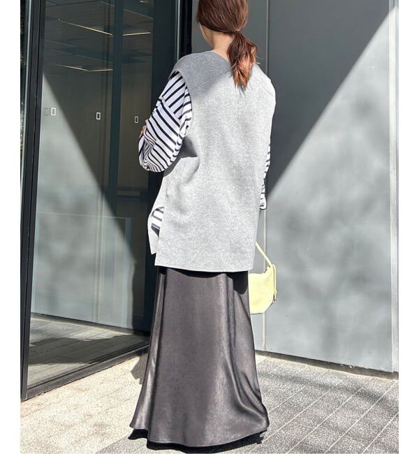 SLOBE IENA「ダブルフェイスコットンニットベスト」|ベスト・ジレ|