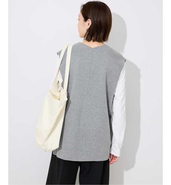 SLOBE IENA「ダブルフェイスコットンニットベスト」|ベスト・ジレ|