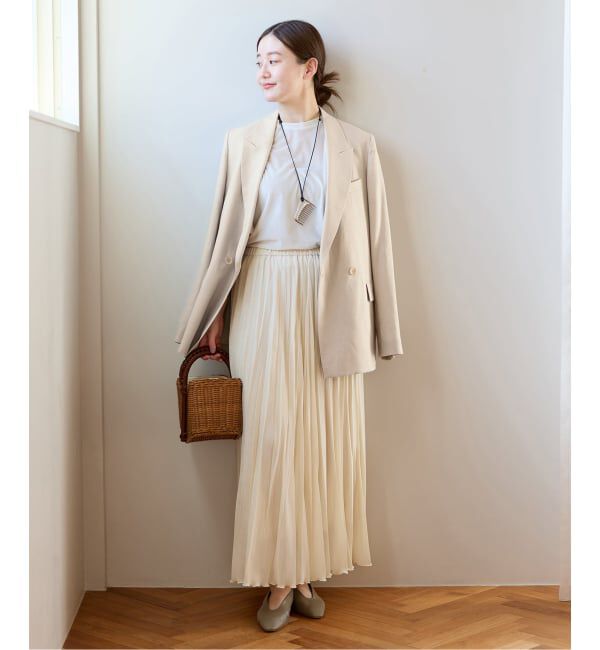 IENA「ウォッシャブル リネンミックス テーラードジャケット」|テーラードジャケット|