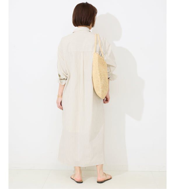 SLOBE IENA「ファインブロードEXロングシャツワンピース」|ワンピース|