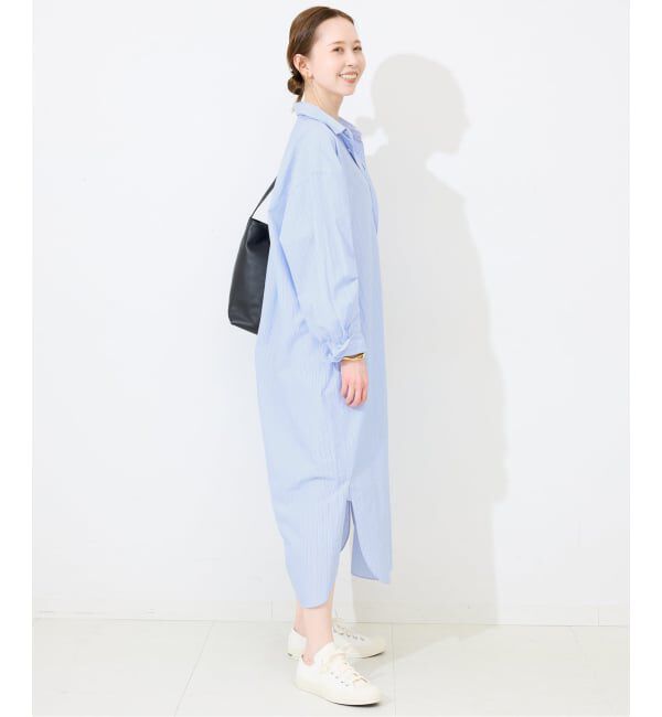 SLOBE IENA「ファインブロードEXロングシャツワンピース」|ワンピース|