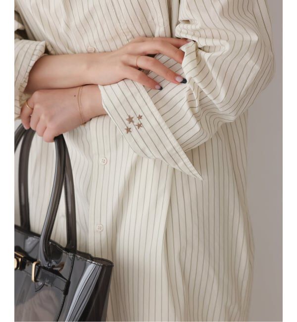 SLOBE IENA「ファインブロードEXロングシャツワンピース」|ワンピース|