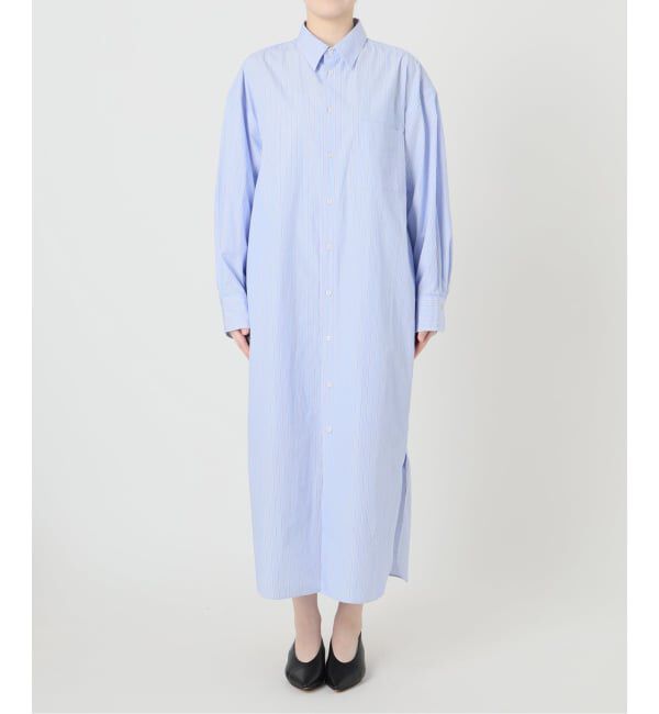 SLOBE IENA「ファインブロードEXロングシャツワンピース」|ワンピース|