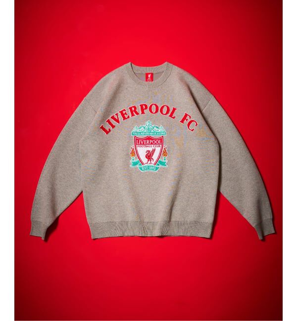 Liverpool FC「【Liverpool FC / リバプール FC】CHENILLE EMBROIDERYT KNIT」|ニット・セーター|グレー