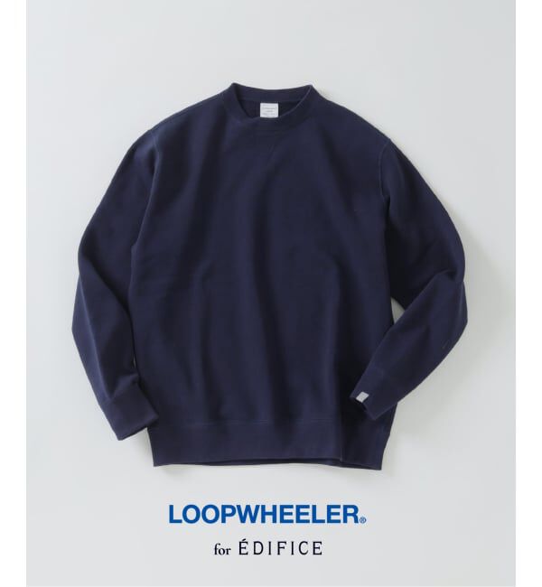 EDIFICE「LOOPWHEELER for LOWERCASE ライトツリウラケ ルーズスウェット」|スウェット・ジャージ|ネイビー