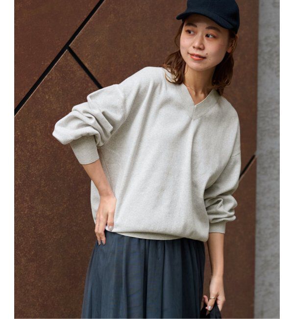 JOURNAL STANDARD relume「コットンフルニードルVネックプルオーバー」|ニット・セーター|ナチュラル