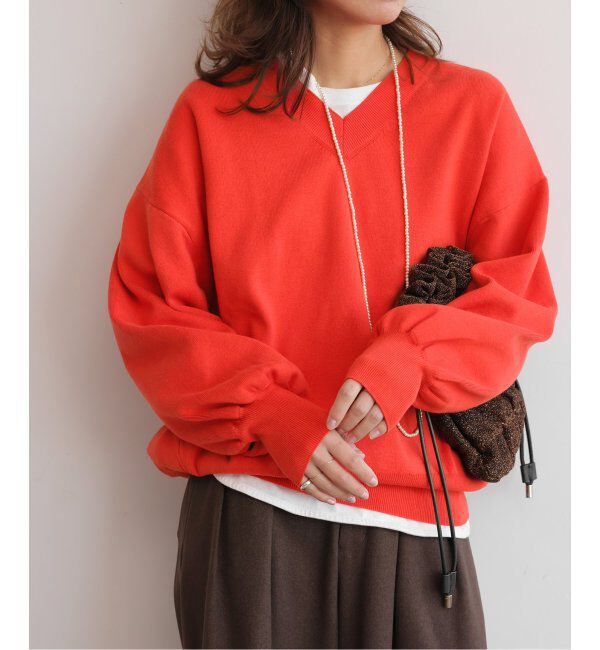 JOURNAL STANDARD relume「コットンフルニードルVネックプルオーバー」|ニット・セーター|レッド