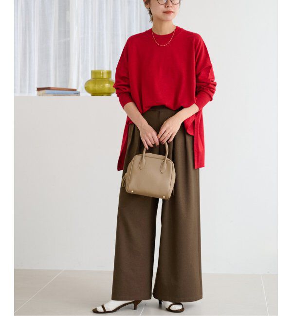 JOURNAL STANDARD relume「《追加5》ウォッシャブルサージストレッチタックワイドパンツ」|スラックス|