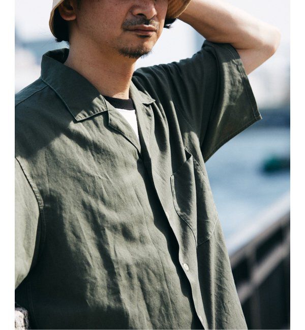 JOURNAL STANDARD relume「ヨーロピアンフラックス ガーメントダイ オープンカラーシャツ」|シャツ・ブラウス|