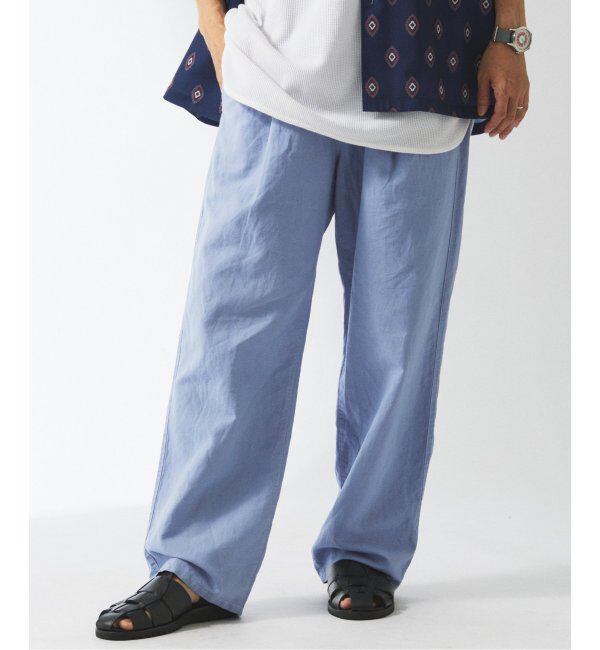 JOURNAL STANDARD relume「ヨーロピアンフラックス ガーメントダイ スクエアイージーパンツ」|その他|ブルー