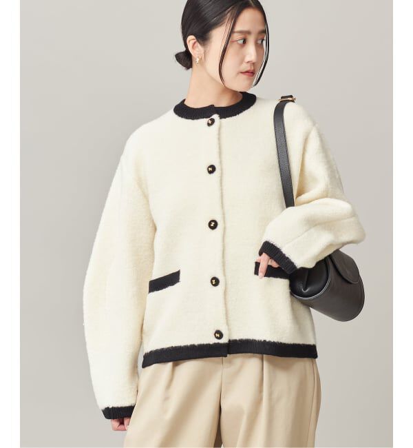journal standard L'essage「《SP》【金子綾さん着用】バイカラーボアカーディガン」|カーディガン|