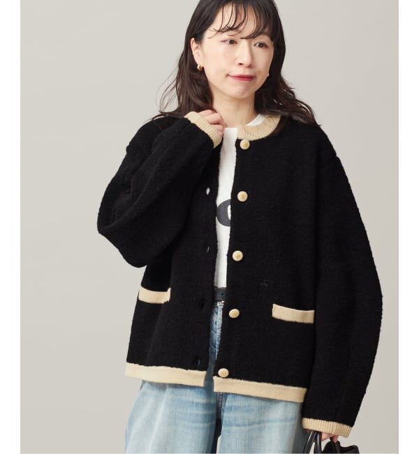 journal standard L'essage「《SP》【金子綾さん着用】バイカラーボアカーディガン」|カーディガン|