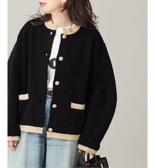 journal standard L'essage「《SP》【金子綾さん着用】バイカラーボアカーディガン」|カーディガン|