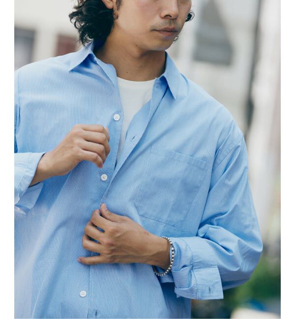 JOURNAL STANDARD relume「JAMES FABRIC / ジェームスファブリック ブルーハケメ ライトウェイトシャツ」|シャツ・ブラウス|