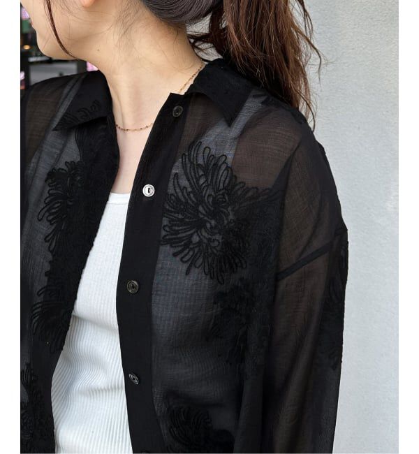 JOURNAL STANDARD「《追加》シアーレースビッグシャツ」|シャツ・ブラウス|