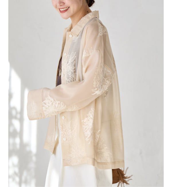 JOURNAL STANDARD「《追加》シアーレースビッグシャツ」|シャツ・ブラウス|