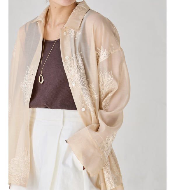 JOURNAL STANDARD「《追加》シアーレースビッグシャツ」|シャツ・ブラウス|