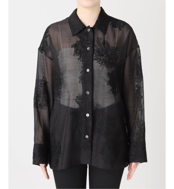 JOURNAL STANDARD「《追加》シアーレースビッグシャツ」|シャツ・ブラウス|