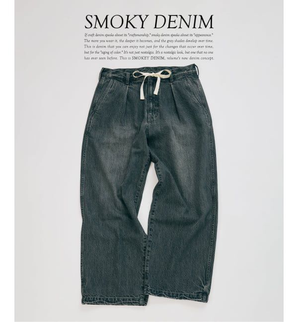 JOURNAL STANDARD relume「スモーキーデニム 11oz オーバーパンツ」|デニム|ブラック A