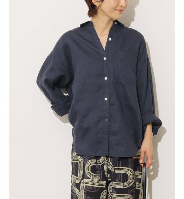 JOURNAL STANDARD relume「《追加予約 / 新色》カラーリネンオーバーサイズシャツ」|シャツ・ブラウス|