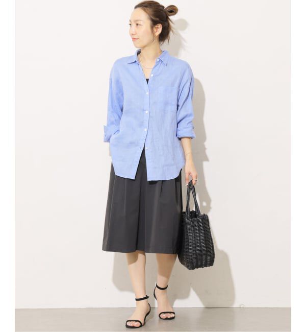 JOURNAL STANDARD relume「《追加予約 / 新色》カラーリネンオーバーサイズシャツ」|シャツ・ブラウス|