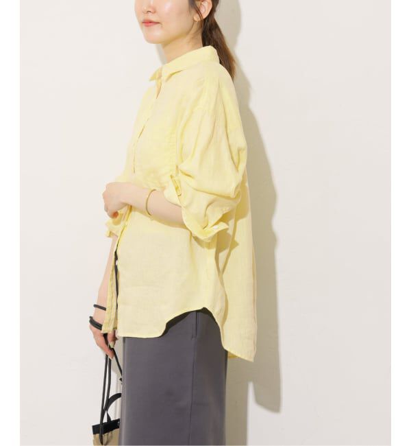JOURNAL STANDARD relume「《追加予約 / 新色》カラーリネンオーバーサイズシャツ」|シャツ・ブラウス|