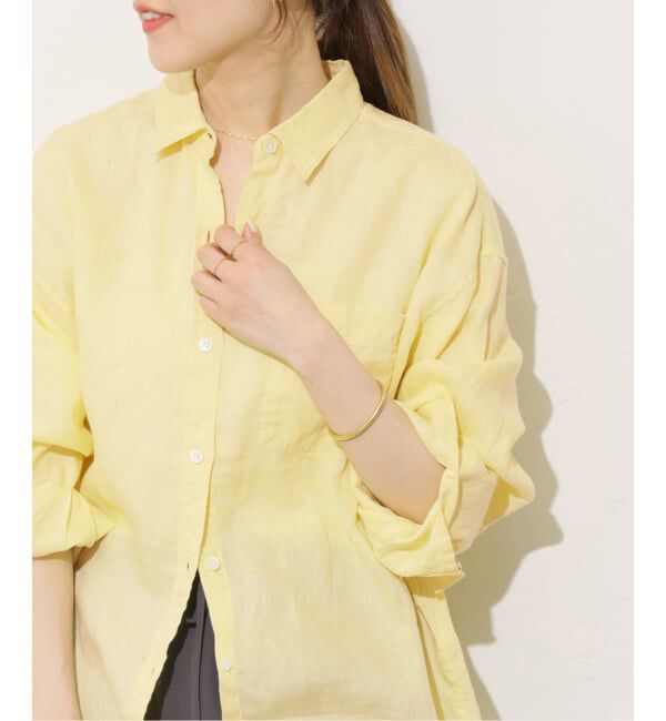JOURNAL STANDARD relume「《追加予約 / 新色》カラーリネンオーバーサイズシャツ」|シャツ・ブラウス|イエロー A