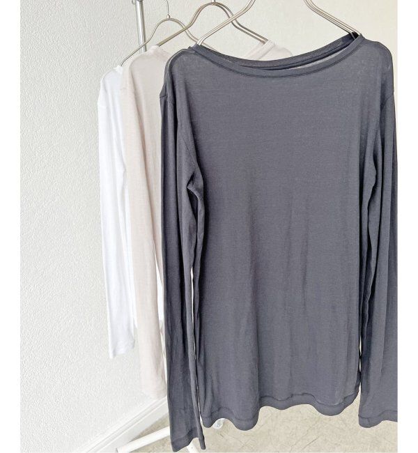 Spick and Span「≪追加2≫シアーボートネックプルオーバー」|Tシャツ・カットソー|グレー