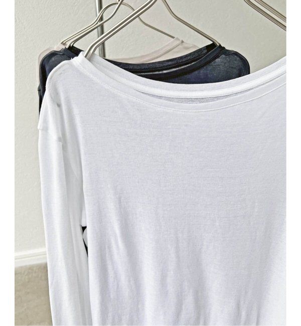 Spick and Span「≪追加2≫シアーボートネックプルオーバー」|Tシャツ・カットソー|ホワイト