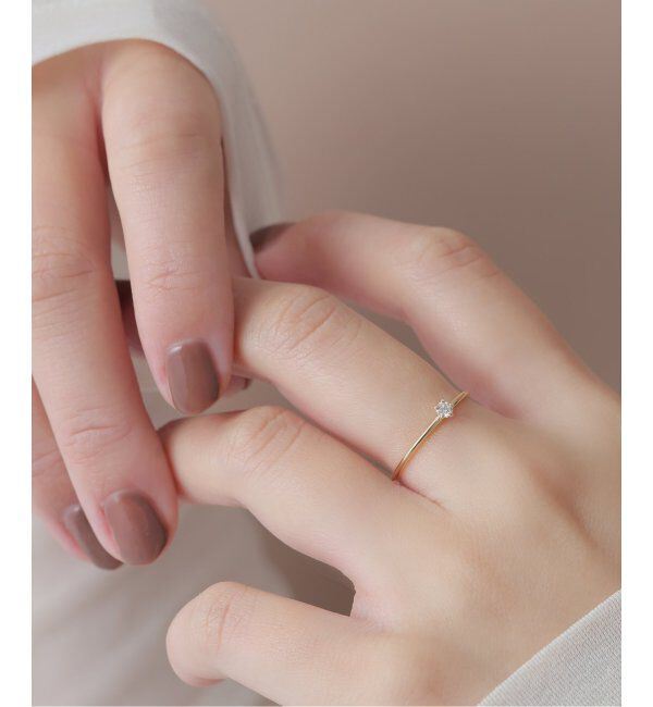 Lilas by Spick&Span「プチスターダイヤリング K10」|リング|ゴールド