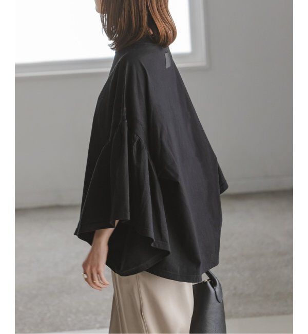 NOBLE「COG THE BIGSMOKE/コグザビッグスモーク LAURA GATHERED SLV TOP」|Tシャツ・カットソー|ブラック