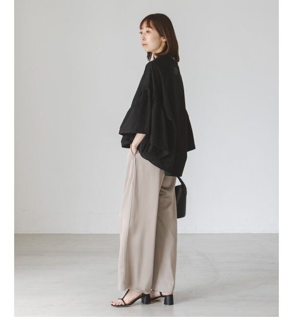 NOBLE「COG THE BIGSMOKE/コグザビッグスモーク LAURA GATHERED SLV TOP」|Tシャツ・カットソー|