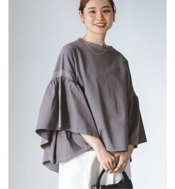 NOBLE「COG THE BIGSMOKE/コグザビッグスモーク LAURA GATHERED SLV TOP」|Tシャツ・カットソー|