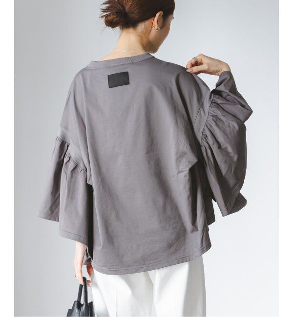 NOBLE「COG THE BIGSMOKE/コグザビッグスモーク LAURA GATHERED SLV TOP」|Tシャツ・カットソー|