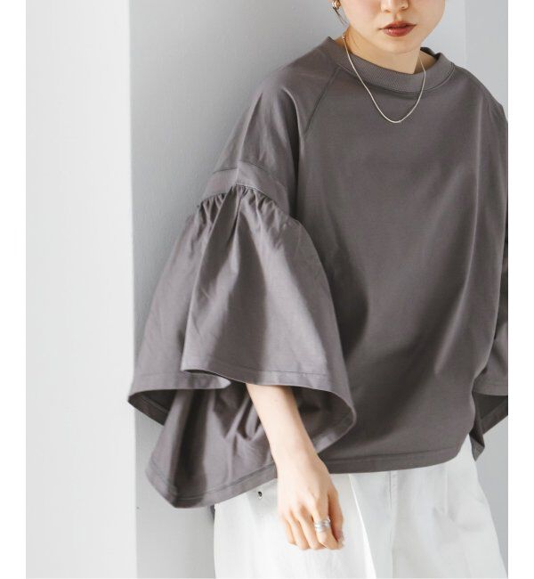 NOBLE「COG THE BIGSMOKE/コグザビッグスモーク LAURA GATHERED SLV TOP」|Tシャツ・カットソー|