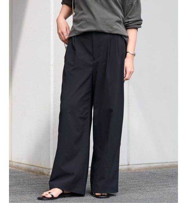 FRAMeWORK「≪WEB限定追加≫ウォッシャブルTWタックワイドパンツ」|スラックス|
