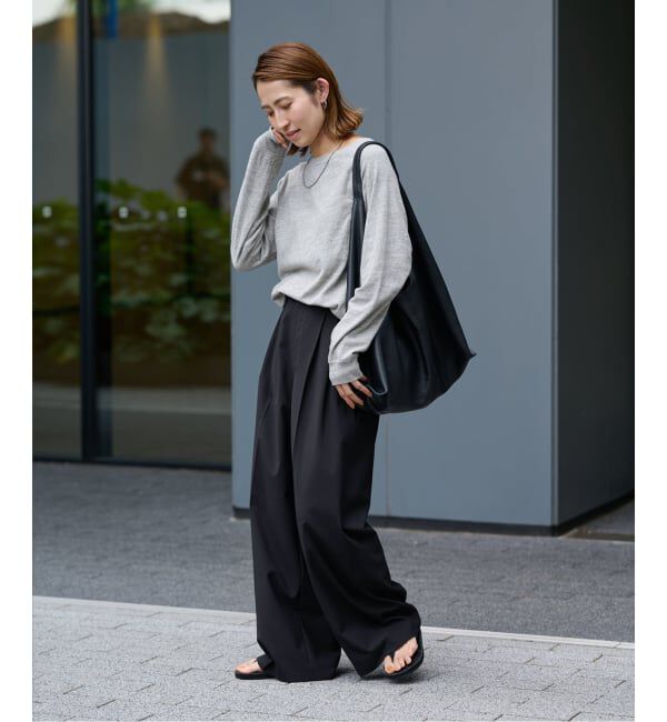 FRAMeWORK「≪WEB限定追加≫ウォッシャブルTWタックワイドパンツ」|スラックス|