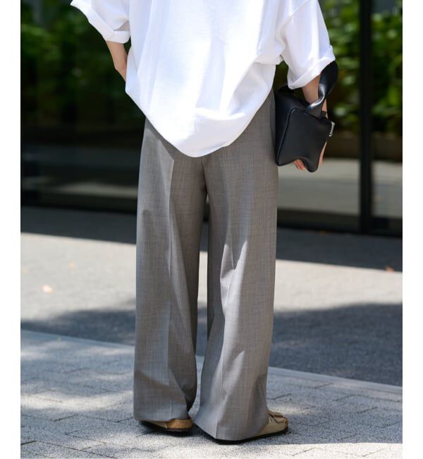 FRAMeWORK「≪WEB限定追加≫ウォッシャブルTWタックワイドパンツ」|スラックス|