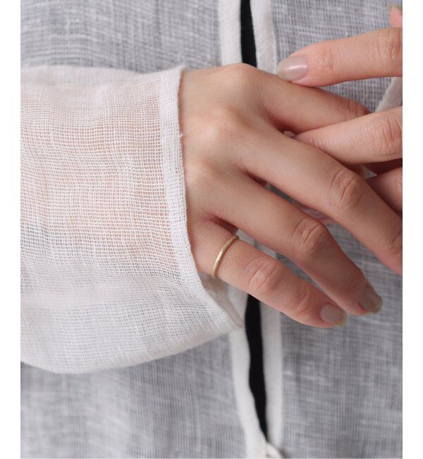 Lilas by Spick&Span「テクスチャーマットピンキーリング K10」|リング|