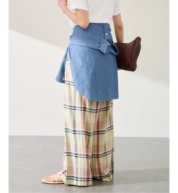 FRAMeWORK「≪予約≫BIGチェックイージーワイドパンツ」|スラックス|