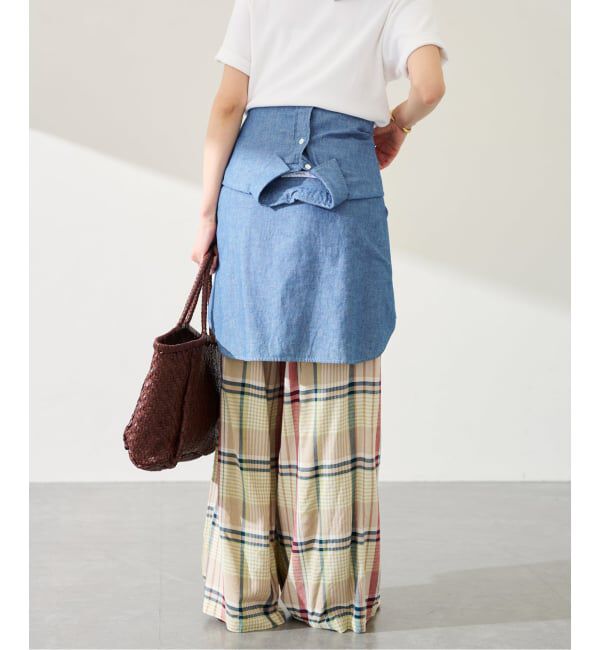 FRAMeWORK「≪予約≫BIGチェックイージーワイドパンツ」|スラックス|