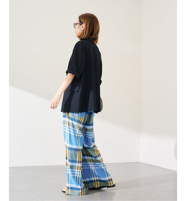 FRAMeWORK「≪予約≫BIGチェックイージーワイドパンツ」|スラックス|
