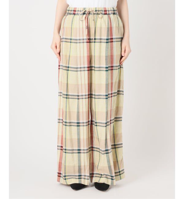 FRAMeWORK「≪予約≫BIGチェックイージーワイドパンツ」|スラックス|