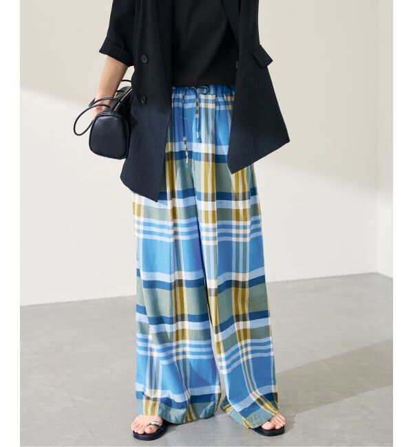 FRAMeWORK「≪予約≫BIGチェックイージーワイドパンツ」|スラックス|