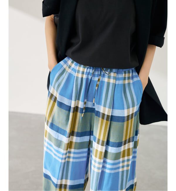 FRAMeWORK「≪予約≫BIGチェックイージーワイドパンツ」|スラックス|