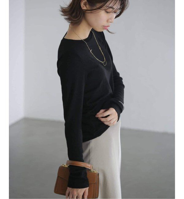  「《追加》【洗える】ウールテレコクルーネックカットソー」|Tシャツ・カットソー|